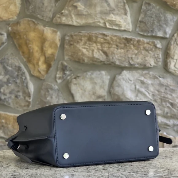 Michael Kors Hamilton Legacy Large Belted Blue Satchel - Picture 7 of 10